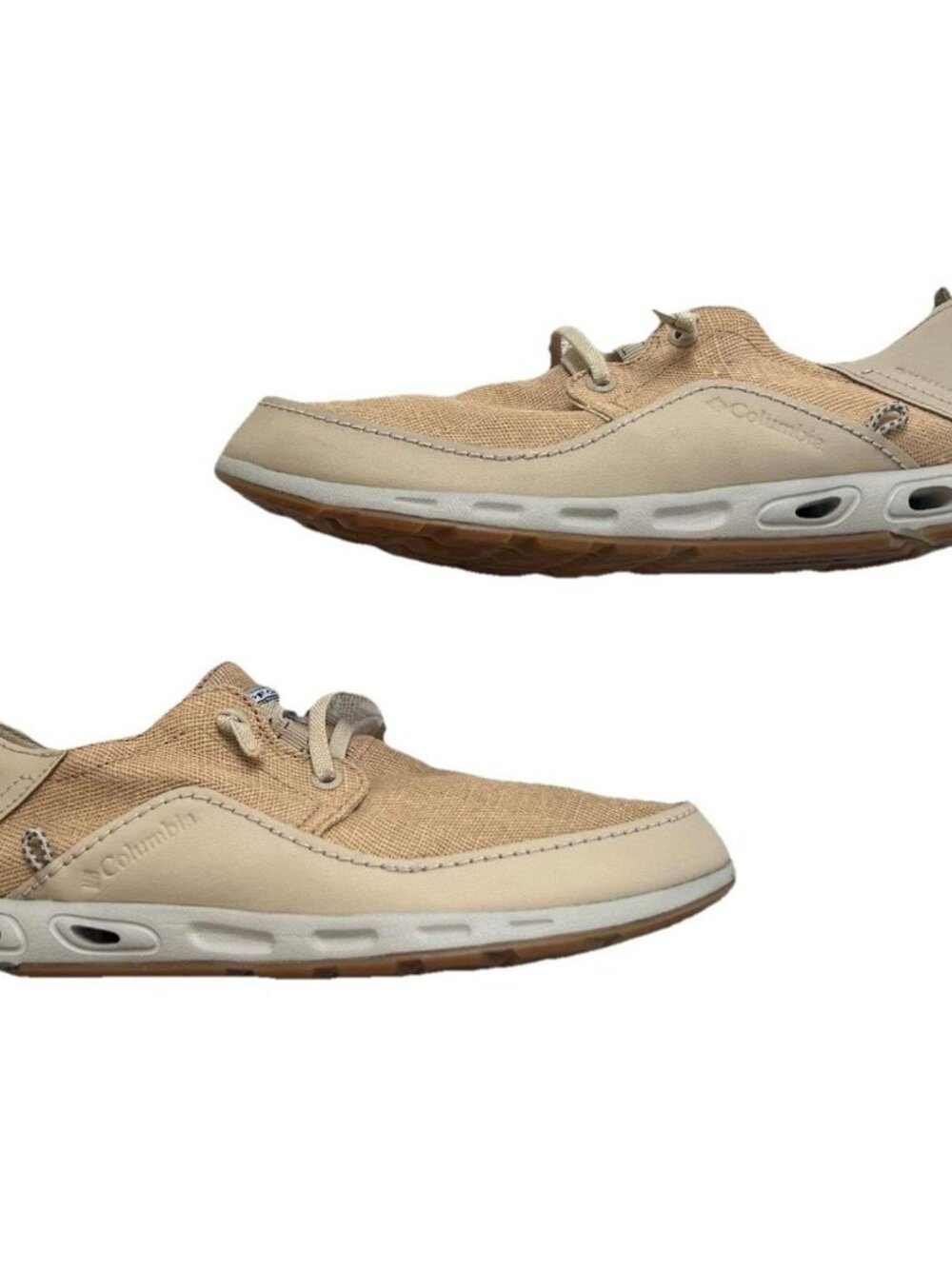 Columbia Pfg Men’s Tan Canvas Boat Shoes